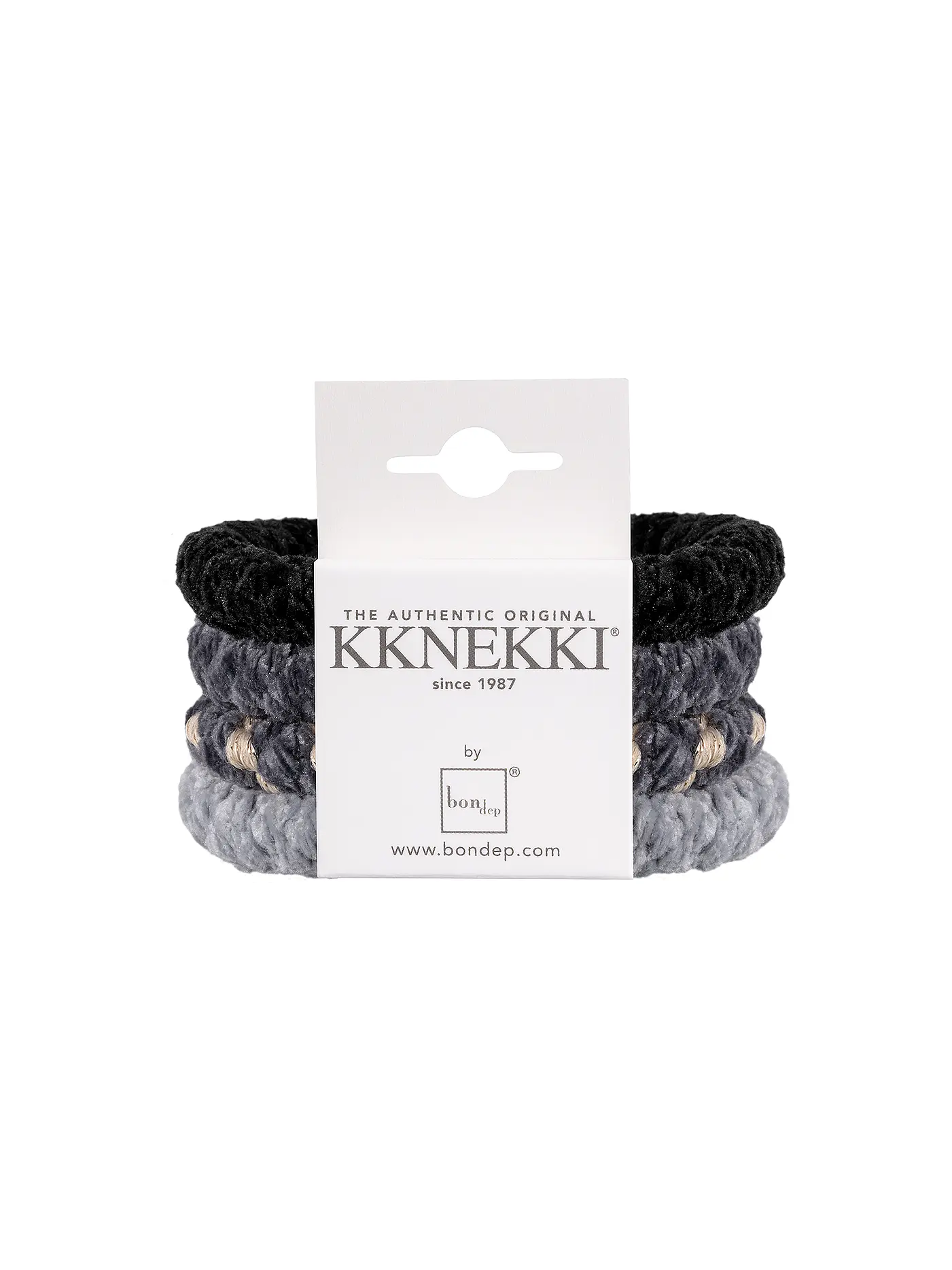 KKNEKKI | Haargummi 4er Pkg BUNDLE 3 | schwarz